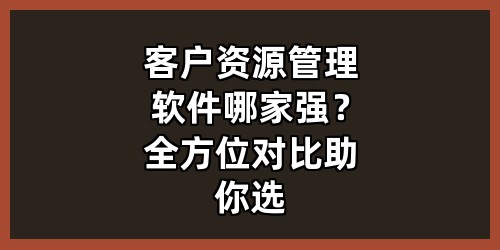客户资源管理软件哪家强？全方位对比助你选